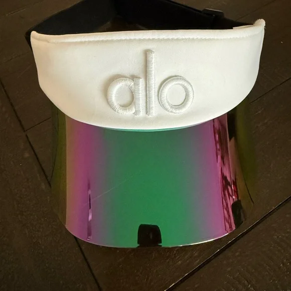 Alo Airlift Solar Visor Mirrored Visor - White iridescent shield authentic - Picture 2 of 7